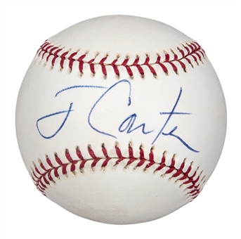 Jimmy Carter Single Signed OAL Budig Baseball (JSA)